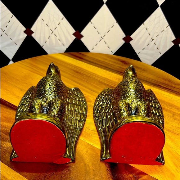 Vintage USA Solid Brass Bookends Soaring Eagle – Pair – 6+ lbs - Picture 7 of 16